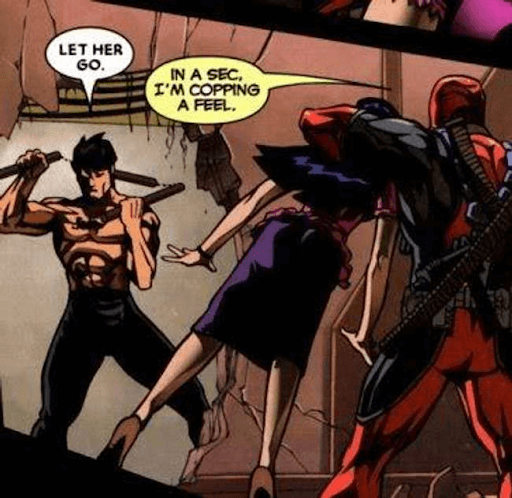 funny panel from a deadpool comic