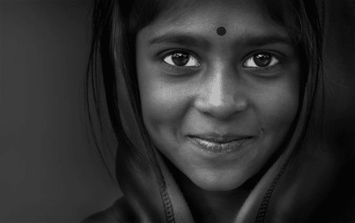 Young Indian girl smiling