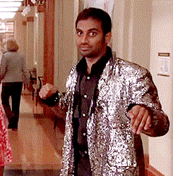 Tom Haverford from Parks and Recreations saying “Treat yo self”