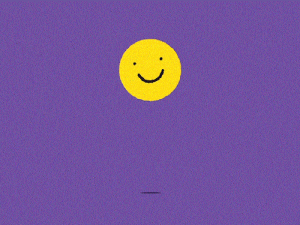 smile emotion in the purple background