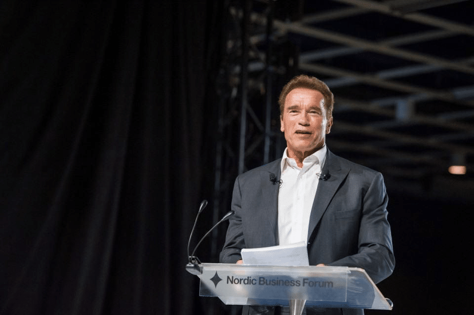  Arnold Schwarzenegger as a speaker in Nordic Business Forum